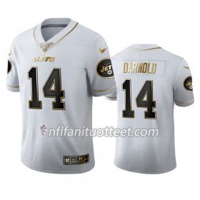 Miesten New York Jets NFL Pelipaita Sam Darnold 14 Nike Valkoinen Golden Edition 100th